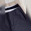 2025 Autumn Grey Slimming Straight-Leg Women's Pants - Fashionable, Versatile, No Waistband Design for Commuting