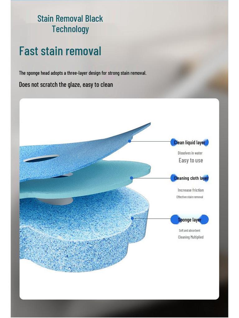 Wall-Mounted No-Dead-Corner Cat Ear Toilet Brush for Home Use