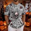 Men's Halloween Graphic T-Shirt Neck Short Sleeve Casual Top