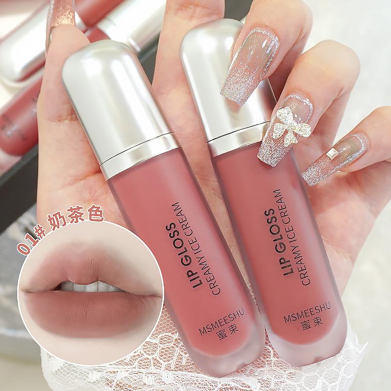 Honey Bunch Velvet Matte Lip Glaze - Creamy, Non-Transfer, Pseudo Nude Finish.