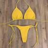 Sexy Bikini Set For Women Summer Split Two-piece Brazilian Swimsuit Lace-up Bra And Thong Female Beachwear