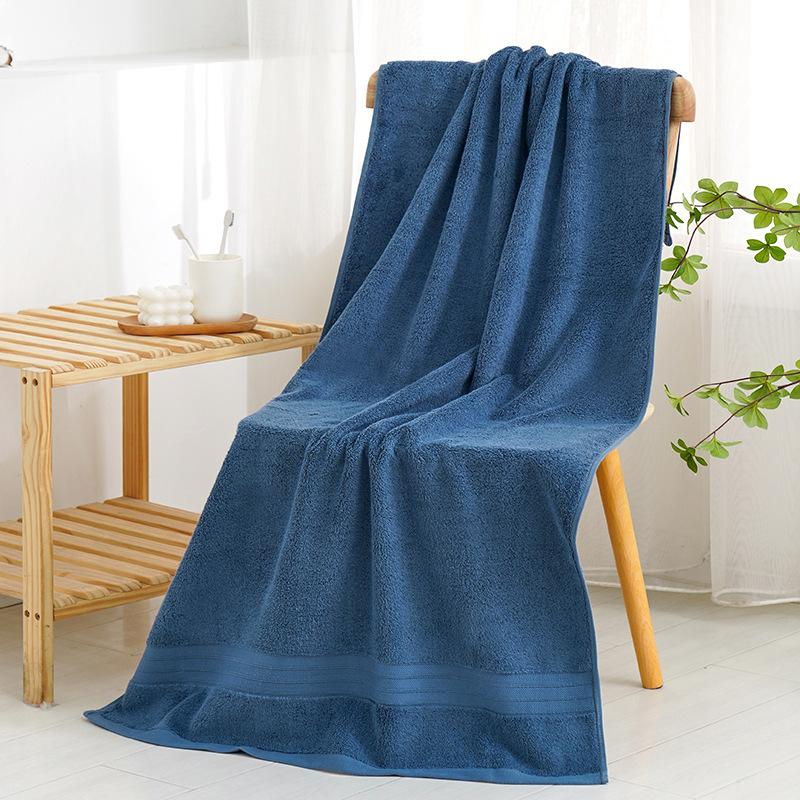 Pure Cotton Bath Towels Cotton Adult Household Moisture Moisture-wicking Hotel Beauty Salon Bath Towels Can Be Embroidered 70*140cm