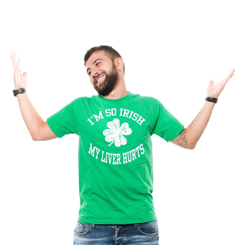 

Irish Liver Hurts Shirt Funny Drinking Party Shirt St Patrick s Day Gifts Unisex T-Shirt XXL