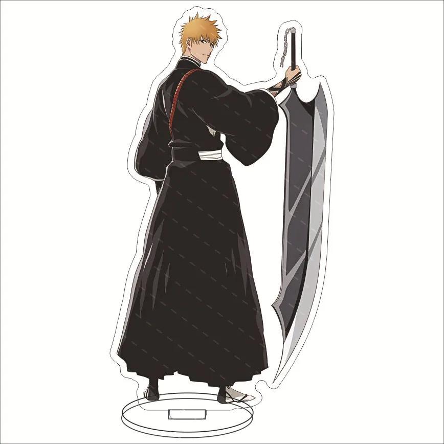 Anime BLEACH Acrylic Decorative Crafts Toy 15cm Ichigo Kurosaki Aizen Sousuke Collectible Figures Desktop Home Decoration