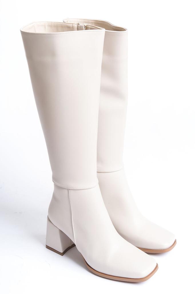 Women Modern Stylish Fashion Boots Boots Faux Leather Black Skin Casual Zipper Classic Boots