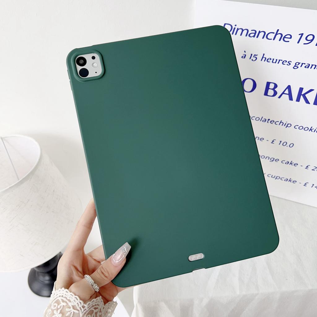 Pro iPad Pro 11 (2024) Pouzdro Soft TPU s povrchem jako kůže pro ochranu tabletu
