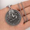 Viking Ship Men's Fashionable and Domineering Retro Distressed Pendant Necklace