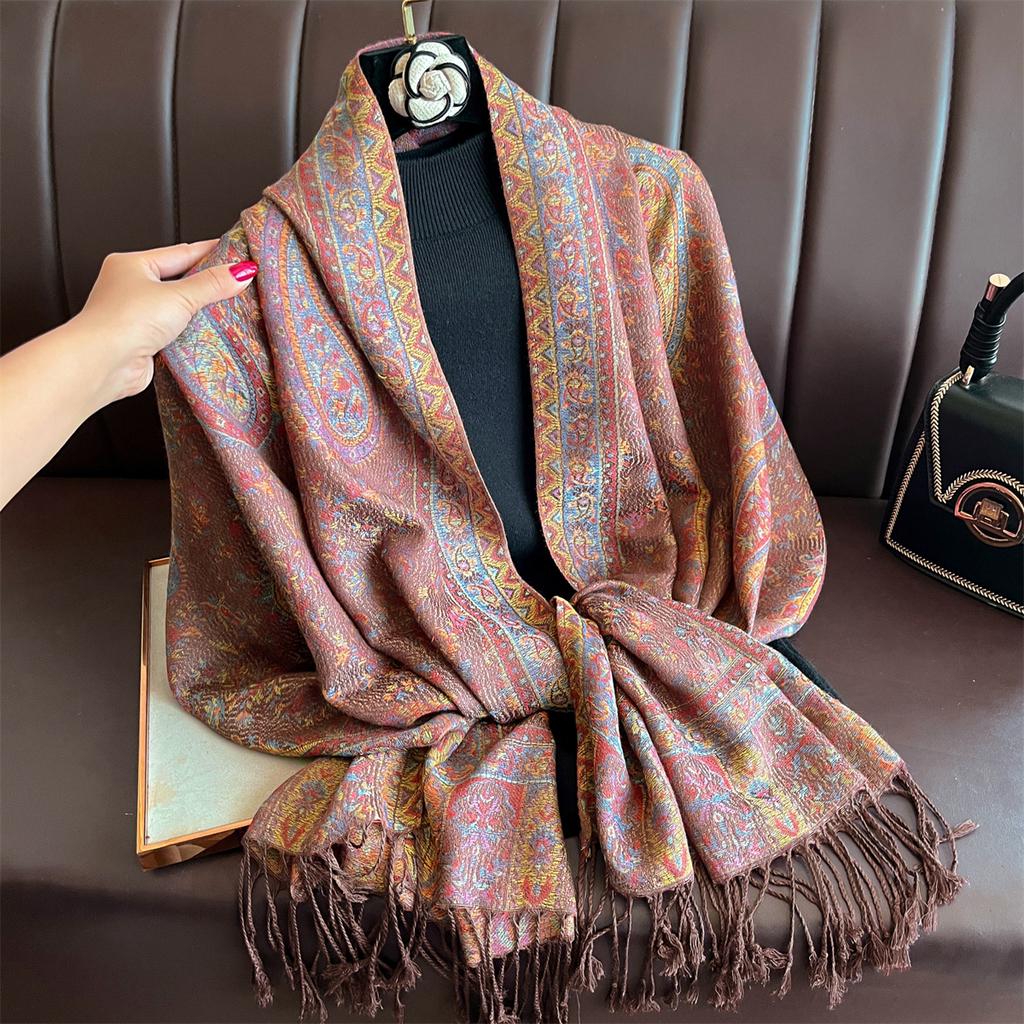 Luxury Jacquard Scarf Women Pasley Print New Wraps Pashmina Travel Poncho Warm Blanket Winter Bufanda Shawl Female Stoles
