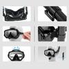 Leakproof Silicones Diving Mask Set with Foldable Dry Snorkel Adjustable Head Straps for Swimming Snorkeling Activity