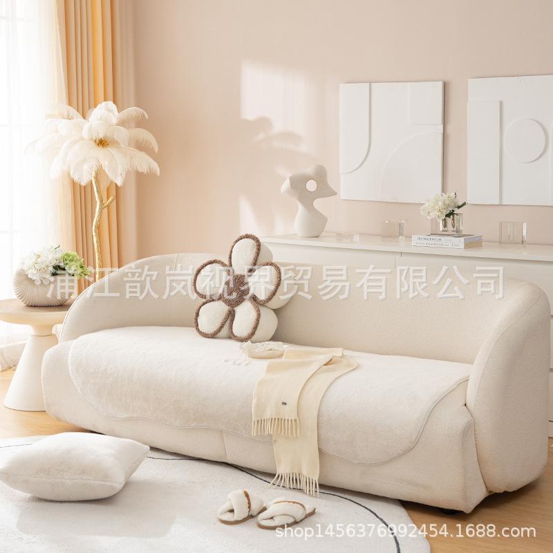 Irregular Special-Shaped Sofa Cushion Winter Plush Thickened Warm Seat Cushion Rabbit Velvet Leather Sofa Cover Cover Cloth Towel