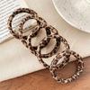 5PCS Fashion Leopard Hair Bands Stretch Fabric Hairband Hair Elastics Lightweight Hair Ties For Multiple Hairstyles