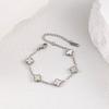 Bracciale Mini Quadrifoglio Madreperla 9mm Lussuoso e di Alta Gamma per Donna Resistente al Colore