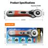 45mm Patchwork Roller Wheel Round Knife Tailor Cutter Rolling Cutter Safety Slide
