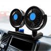 Car Fan Dual Head Air Fan Charging 360 Degree Rotating Neck Cooler 24v12V Cooling Strong Wind Car Accessories Fan Cooling Car