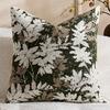 1Pc Vintage Botanical Leaf Pillow Cover, Polyester 2D Double-Sided Print, Soft Square Cushion Case For Sofa & Bedroom, Earth Ton