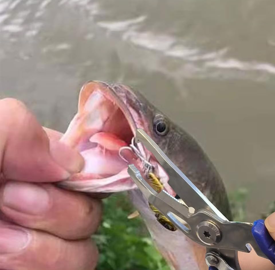 Zmart Black Fishing Pliers, Ultra Lightweight, for Fishing Lures and Hook Removers, Compact and Lightweight Fishing Pliers, Fishing Pliers, Hook