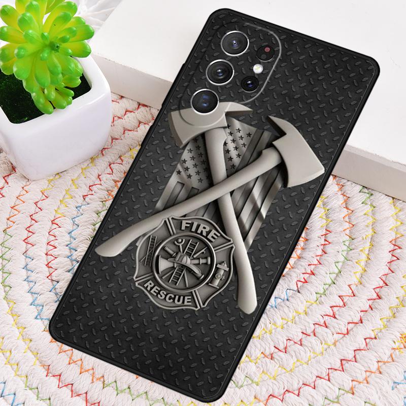 Rescue Fire Dept TPU Phone Case For Samsung Galaxy Note 10 Pro S26 S25 S24 S23 S22 Ultra Plus S21 FE S20 Shockproof Cover
