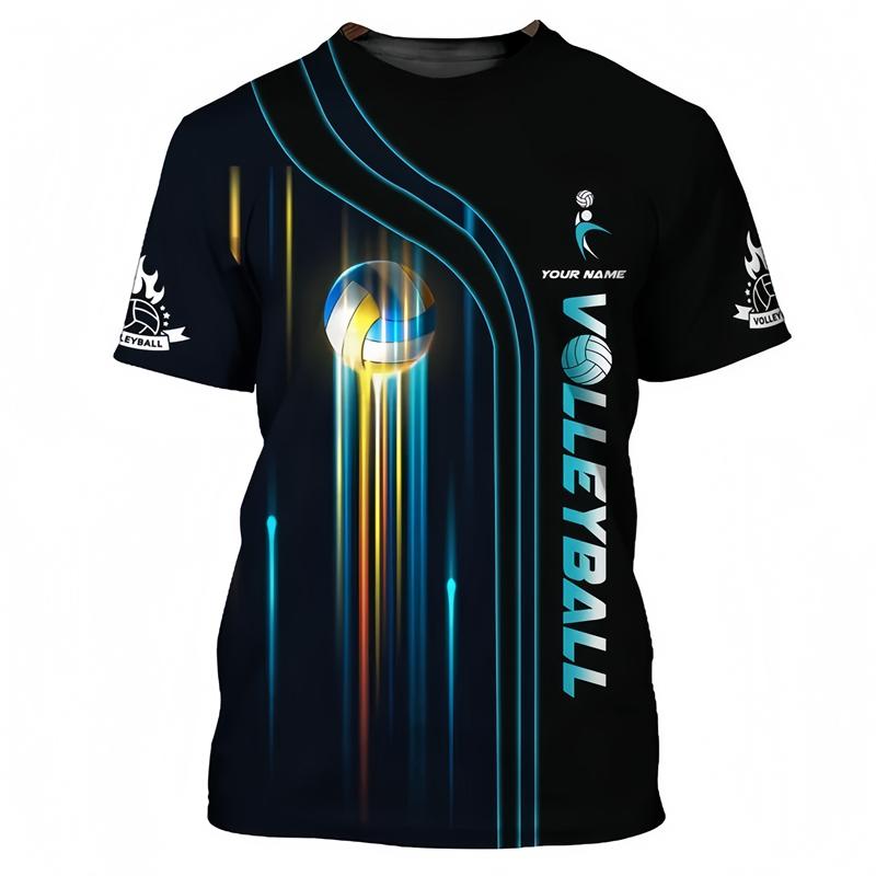Fashion Volleyball Graphic T Shirts For Men Summer Casual Sports Wear 3D Printed T-shirts Loose Quick Dry Tees Tops