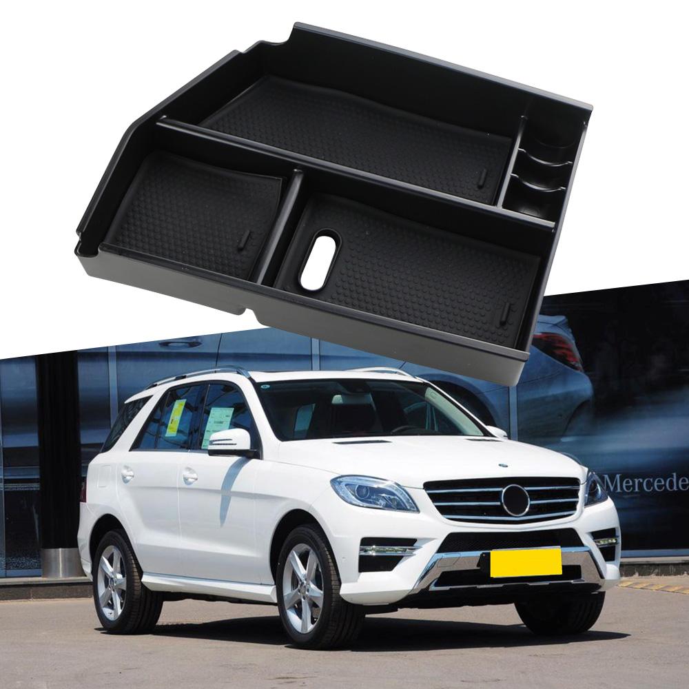 For Mercedes Benz GL GLE ML Class W166 X166 2012-2016 Central Armrest Storage Box LHD Container Tray Organizer Car Accessories