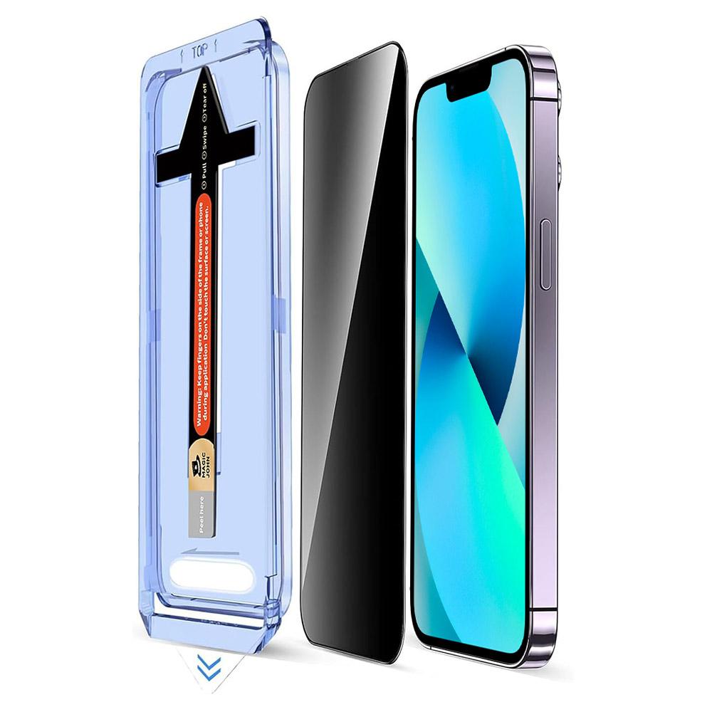 

For iPhone 13 Pro/13 Anti Spy Tempered Glass Screen Protector with Automatic Dust Removal Tool Type A