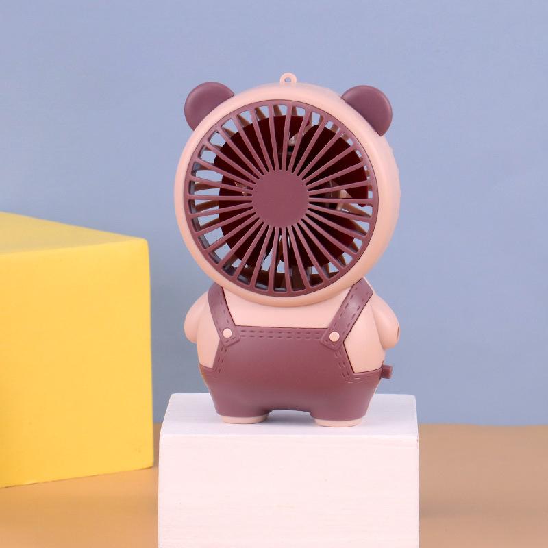 

Cartoon Handheld Small Fan Desktop Mini Rechargeable Student Dormitory Office Desktop Fan Outdoor Portable Ideal Gift розовый