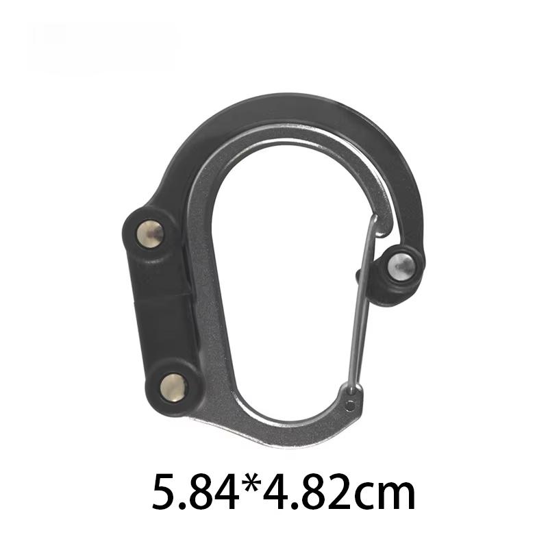 

Multifunctional Aluminum Alloy D-Type Utility Hooks Rotatable Quick-Hanging Carabiner Clips for Camping