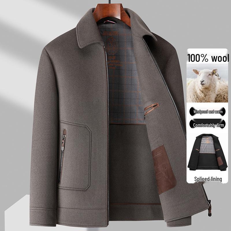 

Мужская двухсторонняя шерстяная куртка со съемной подкладкой из утиного пуха и отложным воротником XXXL/190 for 170-190 lbs