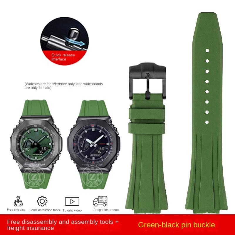 For Casio G-SHOCK GA-2100 GA-2110 Soft Rubber Watchband GM-5600 GA2100 GM2110 Quick Release Silicone Watch Strap Men's Bracelet