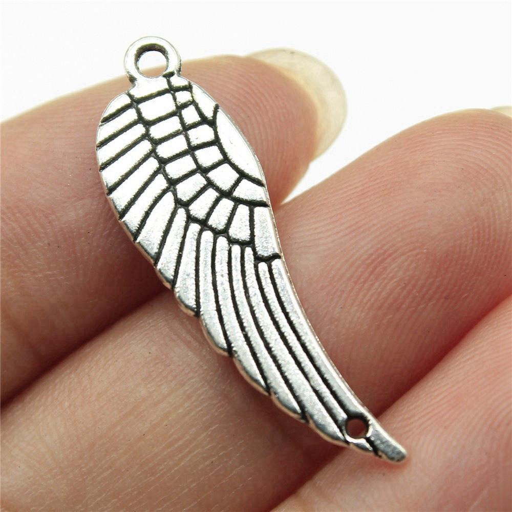 

Подвески в виде крыльев, мужские украшения, милые украшения оптом A07-10pcs-30x9mm