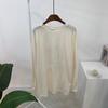 C S In The Room Men leTTerIng SliT overSized Long Sleeve T ShirT 3Color