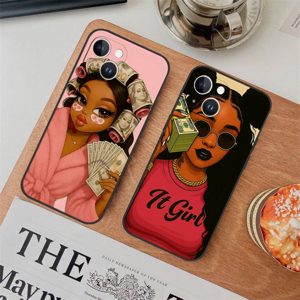 Fashion B-Bratz D-Doll Phone Case Phone Case For Iphone 17 16 15 11 13 14 Pro Max X Xr Xs Max 12mini Black Shell Cover Case