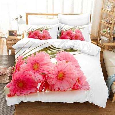Colorful Daisy Queen Bedding Set Duvet Cover Kids Bedroom Bed Set Comforter Cover Set King Size Duvet Cover Set Bedding Sets
