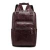 Fashionable and Versatile Men's Backpack Large Capacity Commuting Portable Business Computer Bag Retro PU Texture Backpack