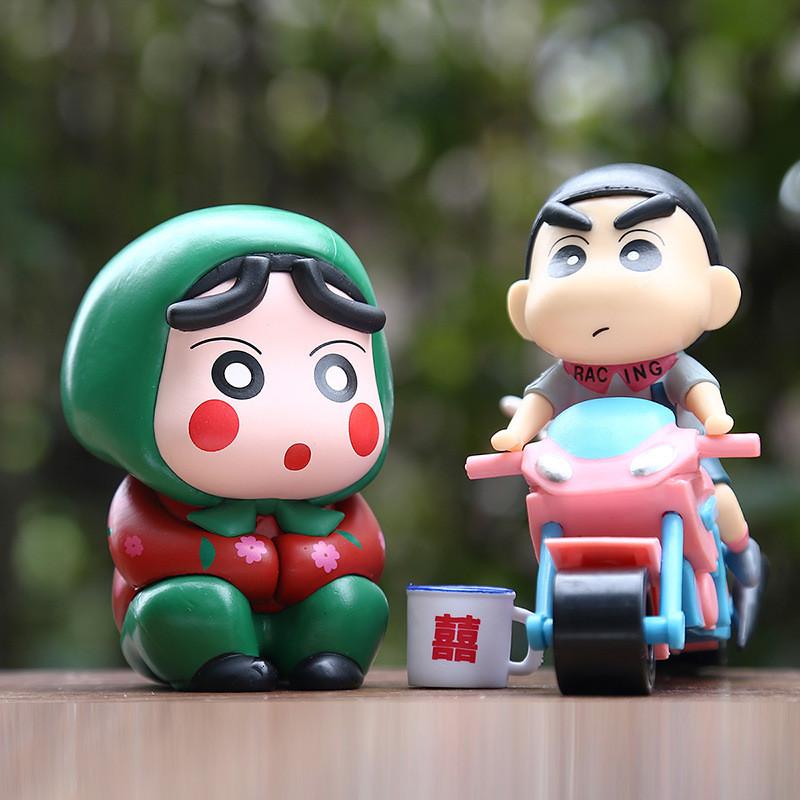 Creative Pvc Motorcycle Shinnosuke Figure Cute Quirky Desktop Decoration Gift Idea