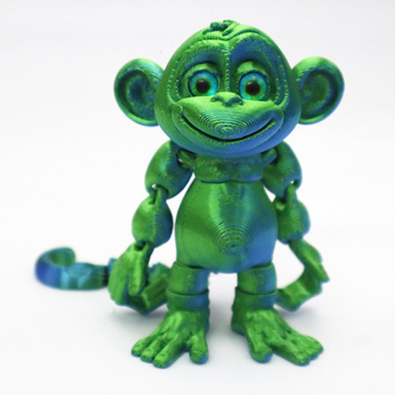Stampa 3D Scimmia Artigianato Figura Multi-articolato Mobile Divertente Astratto Per Casa Scrivania Decorazione Statua Animali Bambini Regalo Unico
