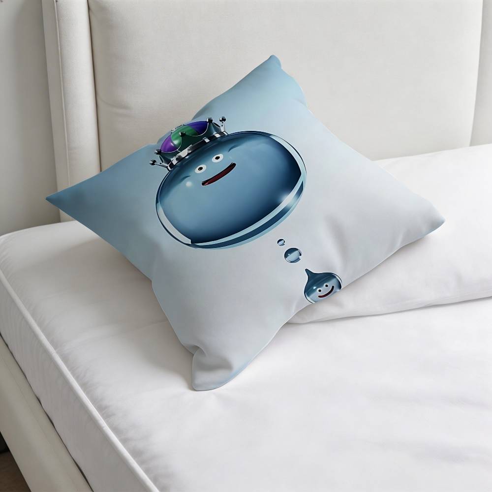 DDragon QQuest Slime  Decorative Square Pillow Cover Soft  Comfortable Pillow Case Sofa Bed Home Decoration
