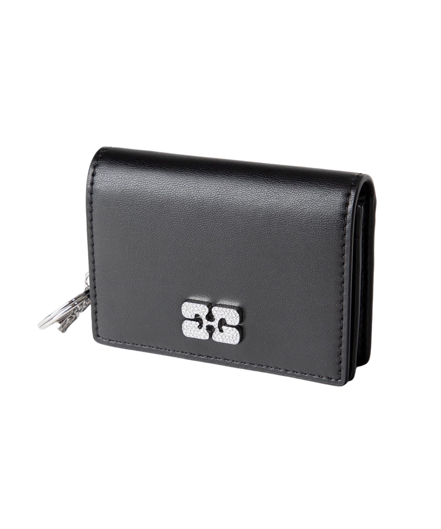 Ganni A6395 Бу Флэп Кардхолдер в Стразах Черный Бу 17748₽