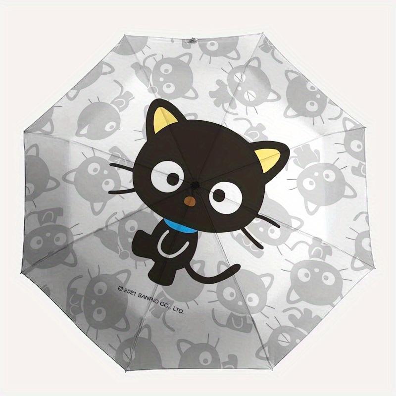 1pc Black Cat Pattern Umbrella with Plastic Handle,Suitable for All Seasons Home Travel Outdoor UmbrellaSanlio349