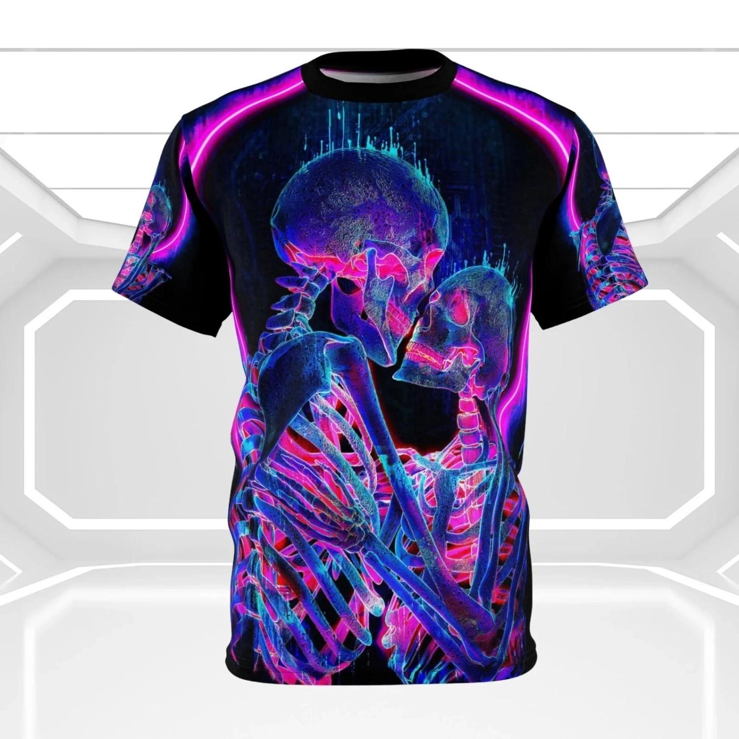 Skeletons Halloween Theme Print 3D Shirt All Over Print T-Shirt XXL