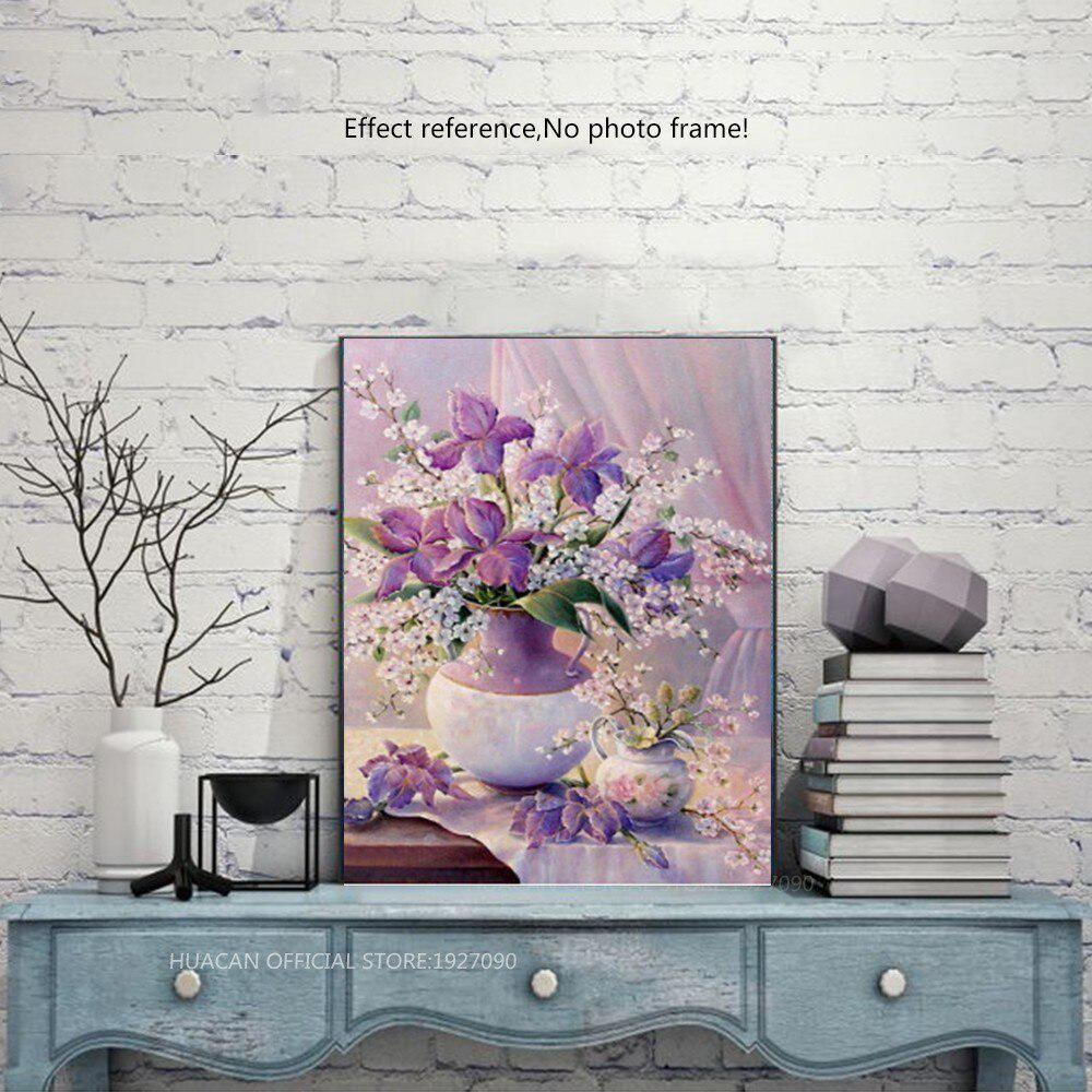 Diamond Painting Full Round Diamond Mosaic Potted Flower Embroidery Rhinestones