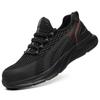Summer Safety Shoes Reflective Shoe Laces Steel Toe Work Shoes with Protection Lightweight Work Boots Breathable Knit Sneakers