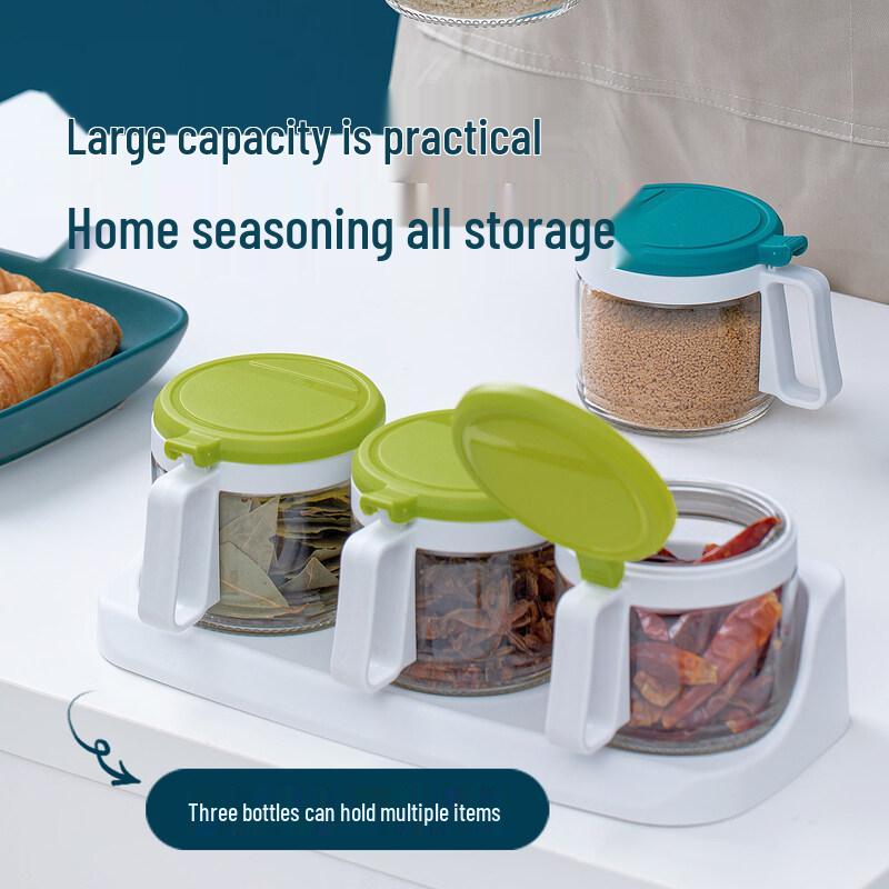 CHAHUA Multi-Compartment Glass Seasoning Box