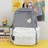 Schultasche hoher Wert Karomuster Spitze Rucksack Schülerinnen Schultasche niedlich Koreanische Version große Kapazität leichter Pendler Reise Rucksack