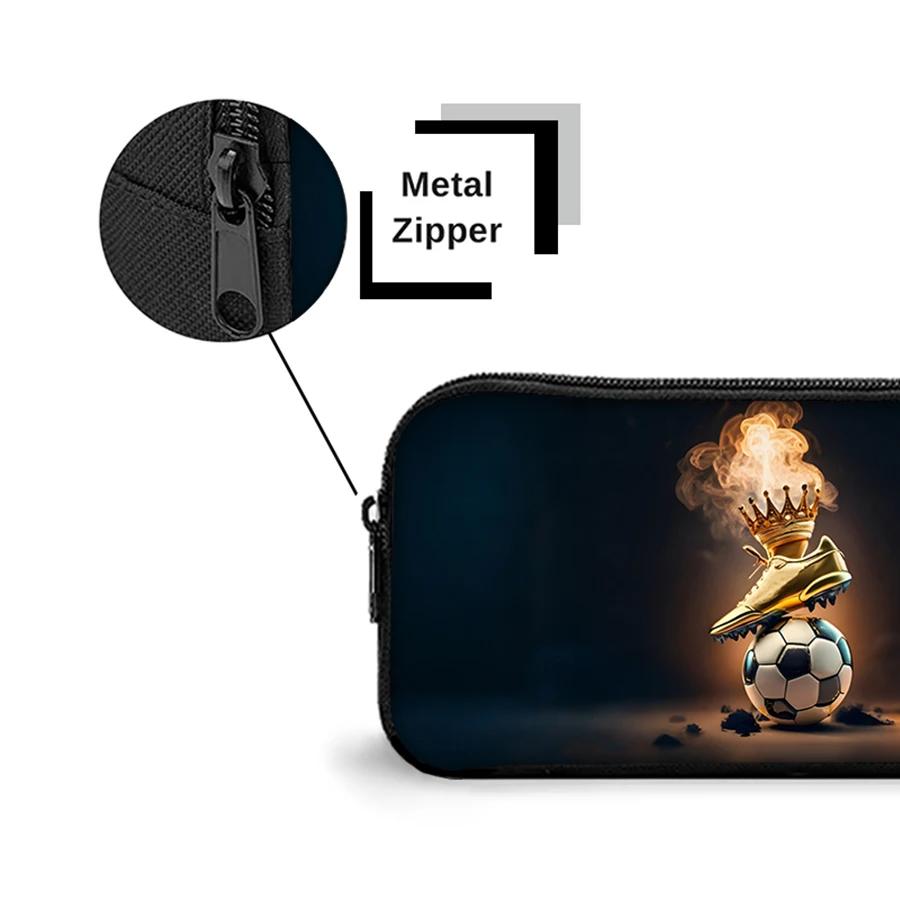 Leather Football Single Layered Cute Pen Bag Boy/Girls Children Best Gift 3D Cartoon Teenager School Supplies
