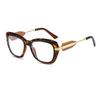 Brand Unique Design Oversized Wide Edge Prints Frame Hyperopia Eyewear Photochromic Anti Blue Ray Computer Women Reading Glasses