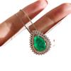 Jewelry Classic Imitation Treasure Emerald Jewelry Set Water Drop Shaped Main Stone 10 * 14