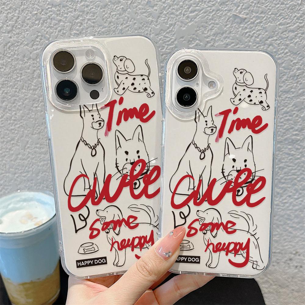 Painted Phone Case for iPhone 12 13 15 16 iPhone 16 12 13 14 15 Pro  14 15 16 Pro Max Coverage Shockproof Anti-Fingerprint Fresh Style Protective Case