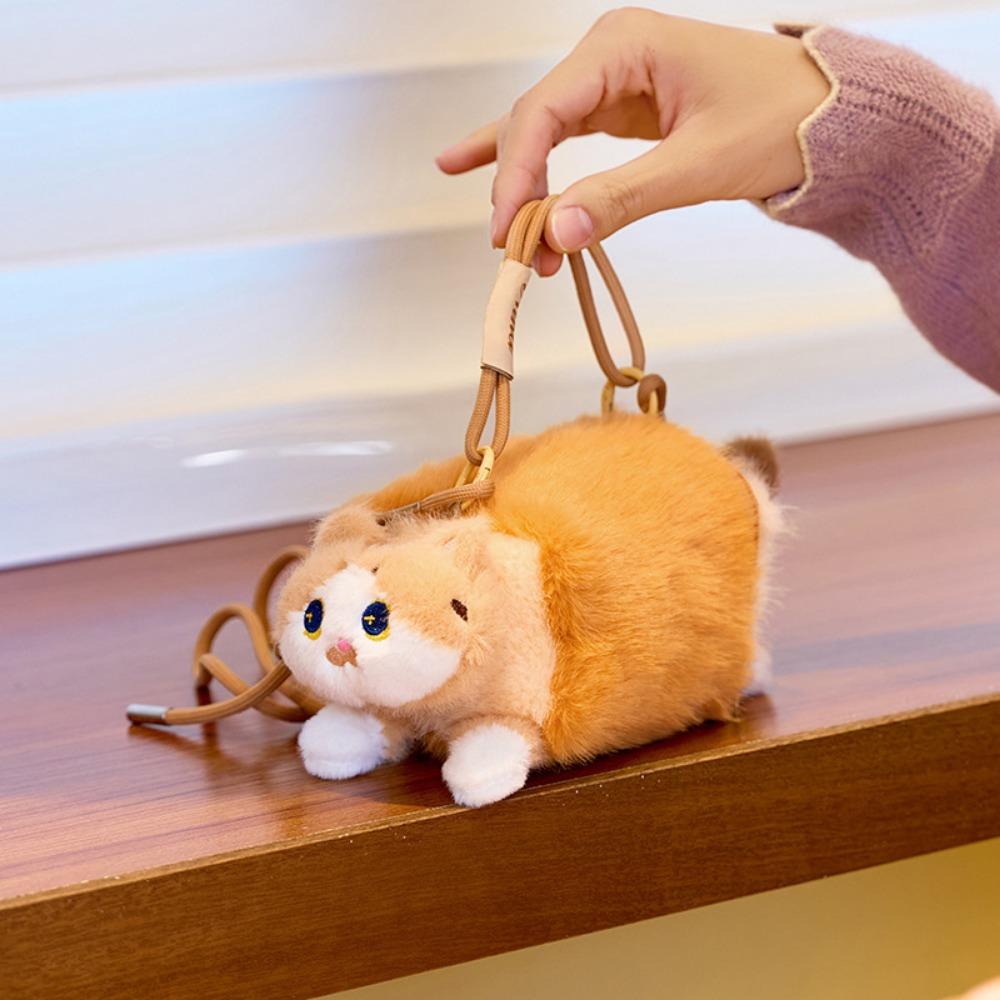 

Cartoon Pattern Leopard Cat Plush Bag Bread Cat Fashion Women s Wallet Women Girls жёлтый