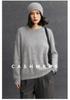 Cashmere Women's Round Neck Brushed Knit Sweater - 2025 Autumn/Winter Collection.