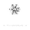 Diamond World PT900 1ct Super Cubic Zirconia D Excellent Health Single Earring for Men and Women Women's Earrings, 6-Prong, Color, VVS1, & Condition,